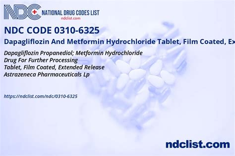 Ndc Dapagliflozin And Metformin Hydrochloride Tablet Film