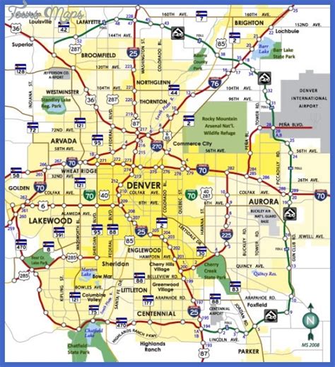 Denver Map - ToursMaps.com