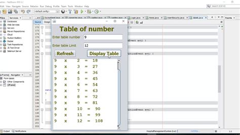 How To Create Table In Java Using Netbeans YouTube