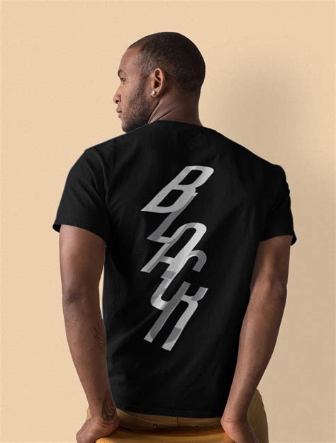 Black Ön Arka Baskılı Siyah T Shirt