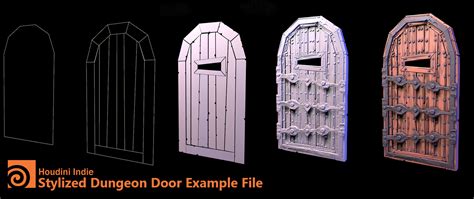 Artstation Houdini Indie Stylized Dungeon Door Example File Tutorials