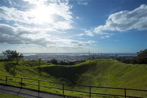 Mount Eden Crater In Auckland, New Zealand Stock Photo - Image of ...