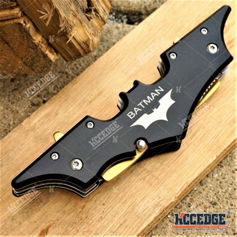 Batman Dual Blade 11 Pocket Knife Tactical Edc Dark Etsy