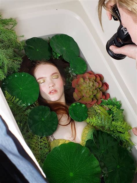 How I Turned My Bathtub Into A Magical Forest Pond Creative Portrait