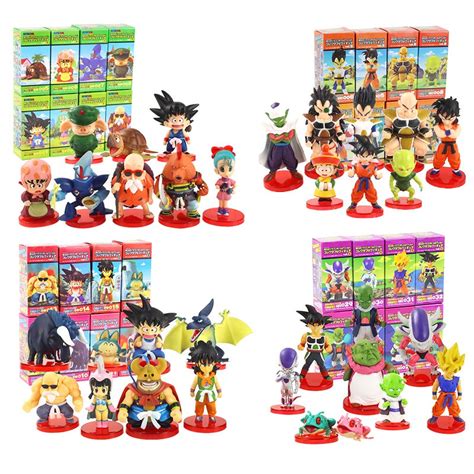 8Pcs Set Dragon Ball Z Wcf Son Goku Chichi Dwc Gohan Piccolo Vegeta