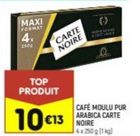 Promo Café moulu pur arabica carte noire chez Leader Price