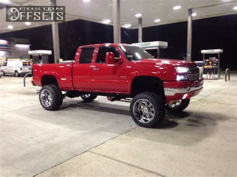 Wheel Offset 2004 Chevrolet Silverado 2500hd Super Aggressive 3 Suspension Lift 9 Custom Rims