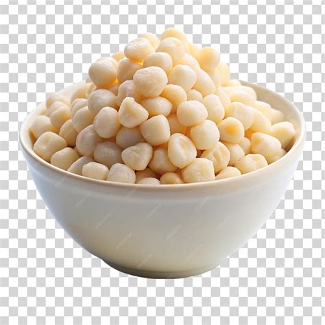 Premium Psd Hominy On White Bowl Isolated On Transparent Background