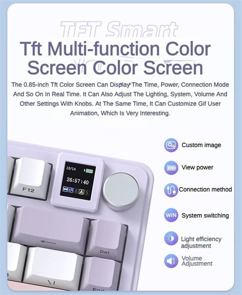 XINMENG M75 M75Pro Screen Three Mode 2 4g Wireless Bluetooth Mechanical Keyboard Customized Hot