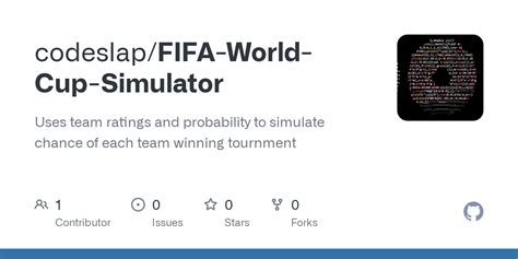 GitHub - codeslap/FIFA-World-Cup-Simulator: Uses team ratings and ...