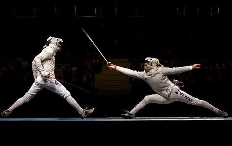 Sabre Action Moment Fencing Sport Fence Olympic Fencing