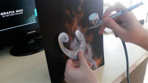 Airbrush Tutorial Real Fire Tutorial Aerografia Fiamme Reali Youtube