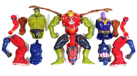 Merakit Mainan Captain America Hulk Smash Avengers Hulk Buster Siren