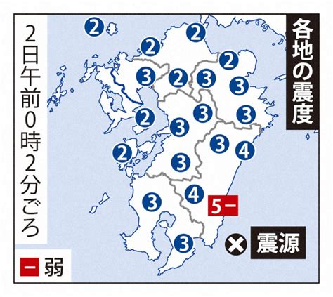 宮崎で震度5弱 津波の心配なし 震源地は大隅半島東方沖 毎日新聞