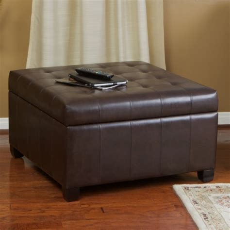 Lyncorn Contemporary Tufted Bonded Leather Storage Ottoman, 1 unit - Kroger