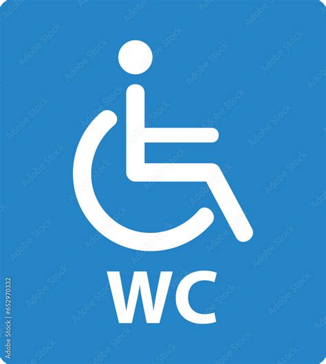 Accessible Toilet, Disabled Toilet Sign icon. Stock Vector | Adobe Stock