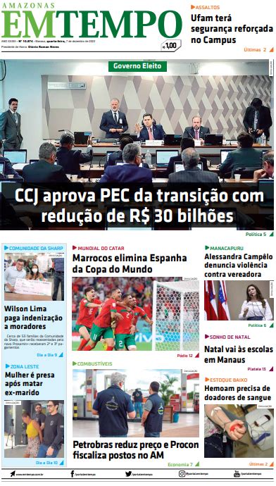 Jornal Em Tempo Quarta Feira 7 De Dezembro De 2022 Portal Em Tempo