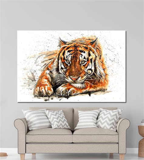 Tiger Canvas Print Tiger Wall Art Tiger Canvas Art Animal | Etsy