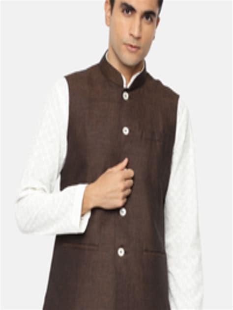 Buy Ethnix By Raymond Brown Nehru Jacket - Nehru Jackets for Men 8603053 | Myntra