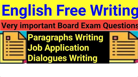 Compulsory English Free Writing I Paragraphs Writing Job App And