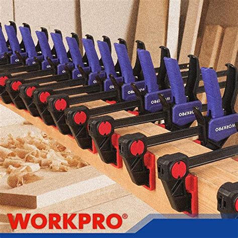 Workpro Bar Clamps For Woodworking Pack One Handed Clamp Spreader