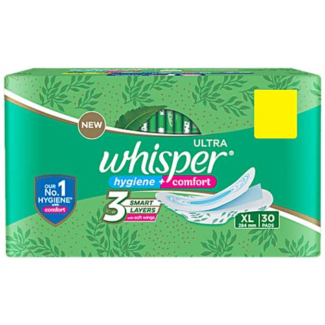 Buy Whisper Sanitary Pads Ultra Clean Xl Wings Pads Online At Best