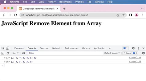 JavaScript Remove Element From Array Phppot