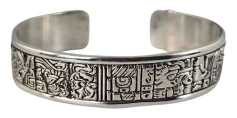 Brazalete Maya De Plata Con Inscripciones Del Cop N Meses Sin Inter S