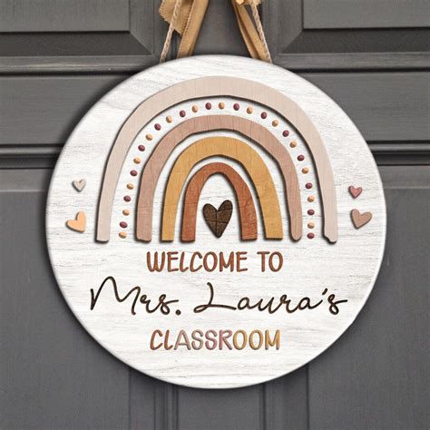 Personalized Teacher Name Door Sign Classroom Door Sign Etsy