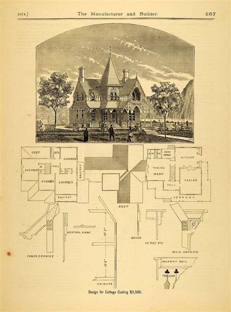 an old house is shown with plans for it