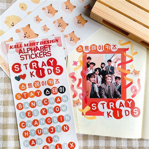 Kpop Stray Kids Alphabet Stickers Stray Kids Album Miroh Etsy Uk