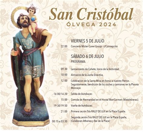 Programa de fiestas de San Cristóbal en Ólvega SoriaNoticias