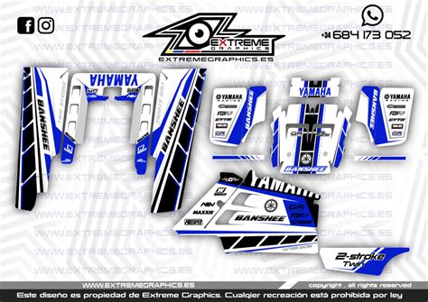 Adhesivos Quad Yamaha Banshee 50 Aniversario Blanco Extremegraphics Es