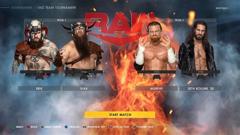 No 1 Contender Raw Tag Team Champion Match The Viking Raiders Vs Seth