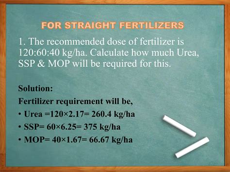 Fertiliser Calculation Ppt