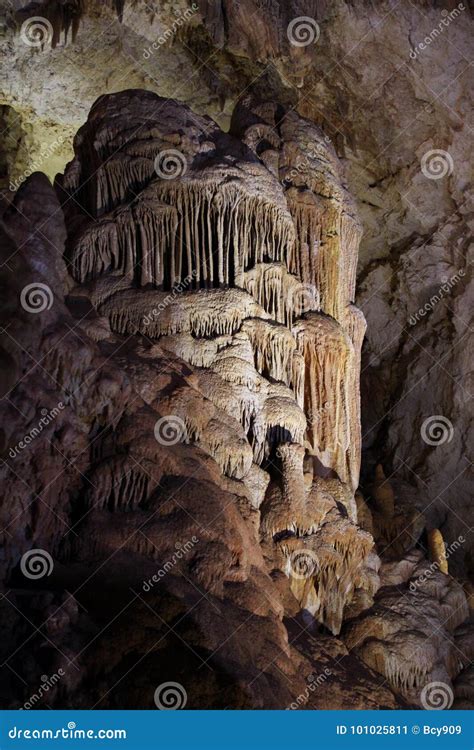 Limestone cave formation stock image. Image of natural - 101025811