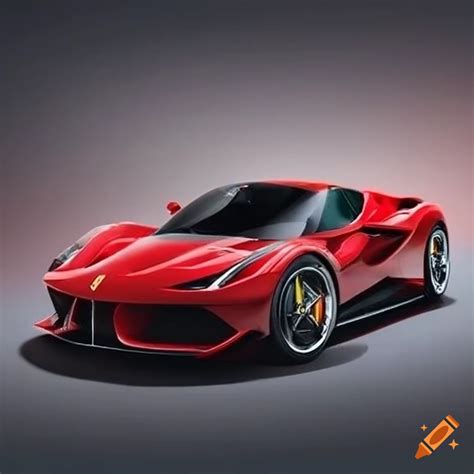 Concept Of A Ferrari Supercar On Craiyon