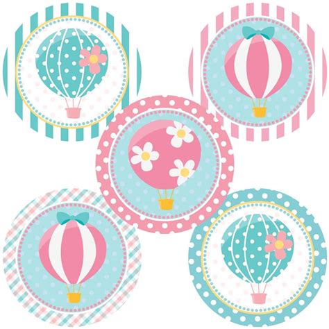 Amazon Hot Air Balloon Sticker Labels By Adore By Nat Up Fly Away Birthday Baby Shower