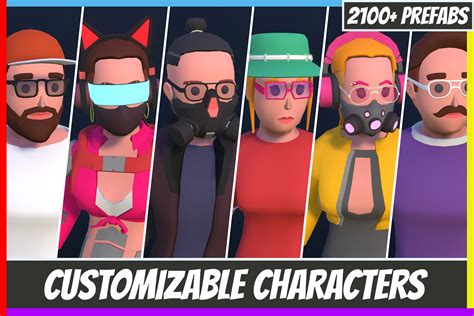 Customizable 3D Characters Pack | 3D Humanoids | Unity Asset Store