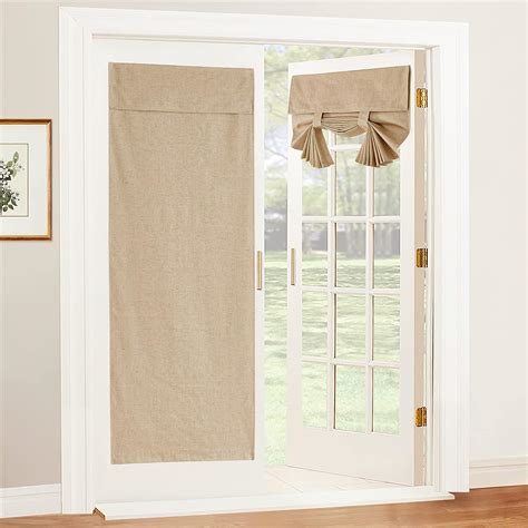 RYB HOME Cortinas Tricia 100 Opacas Para Puerta Mezcla Texturizada De