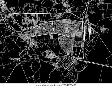 Vector City Map Gandhidham Republic India Stock Vector (Royalty Free ...