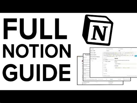 Notion App Full Notion Tutorial For Beginners In