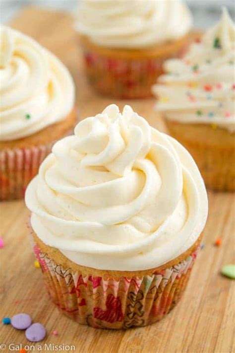 Vanilla Cupcakes with Vanilla Buttercream Frosting - Gal on a Mission