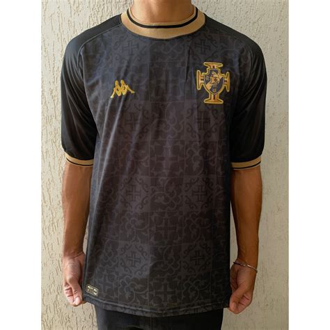 Camisa Vasco Da Gama Preta E Dourada Dri Fit Shopee Brasil