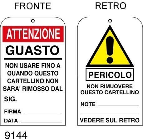 Attenzione Guasto Cartellini Con Foro Conf 20 Pz Victualia