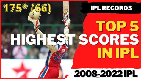 Highest Individual Score In Ipl History Top 5 Batsmen Scored Most