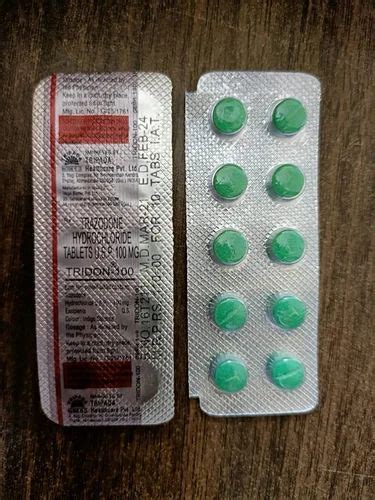 TRIDON- 100 MG, Tripada healthcare Pvt. Ltd., 1x10 at Rs 105/stripe in Vasai Virar