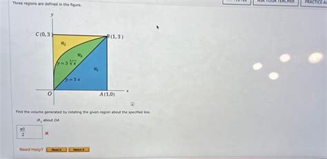 Solved Three Regions Are Defined In The Figure Find The