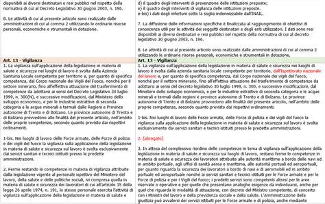 Tavola Di Concordanza TUS Modifiche DL 146 2021 Decreto Sicurezza