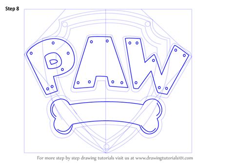 Learn How To Draw Paw Patrol Badge Paw Patrol Step By Step Drawing